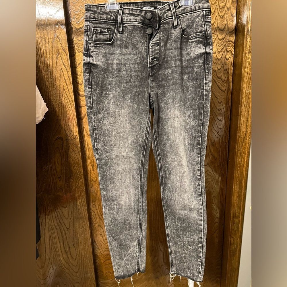 Old Navy Rockstar Super Skinny High Rise Black Jeans Size 4